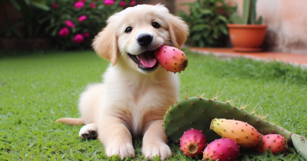 Dogs Eating Prickly Pears